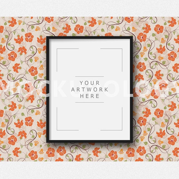 Download 8x10 16x20 24x30 Vertical Digital Black Frame Poster Mockup - Free Flower Mockups Template