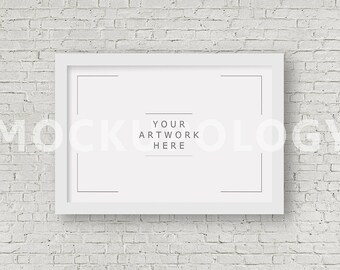 11x17 Horizontal White Frame Mockup Styled Photography Poster Etsy