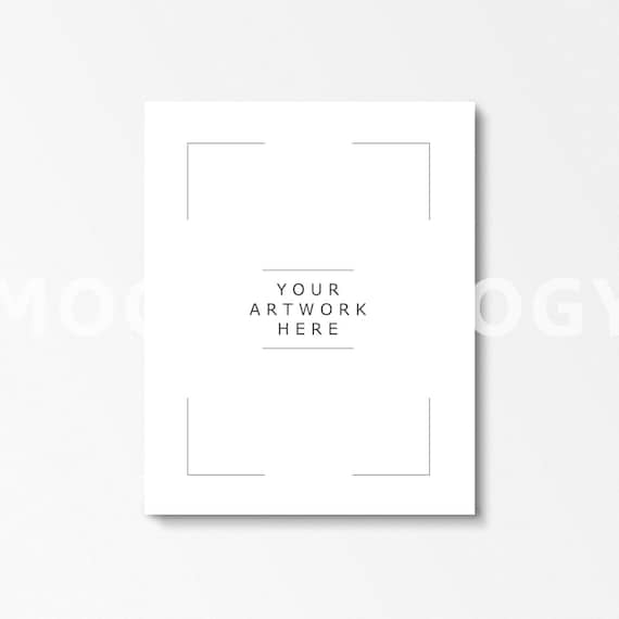 Free 8x10 Vertical Blank White Hanging Paper Mockup Poster