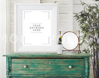 A3 Vertical White Frame Mockup Vintage Poster Mockup Digital Etsy