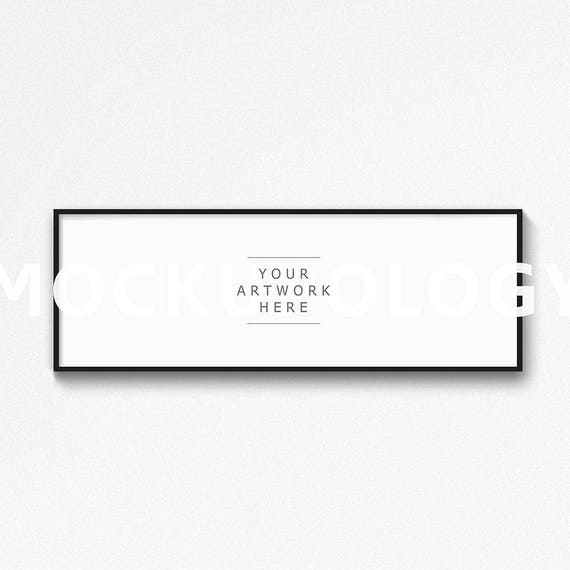 12x36 24x72 Horizontal Digital File Black Mockup For Digital