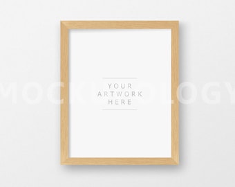 Download 8x10 16x20 20x24 Vertical Digital Natural Wood Frame Mockup Light Oak Barnwood Frame On White Wall Background Instant Download Free Magazine Psd Mockup Templates You Absolutely Need To See PSD Mockup Templates