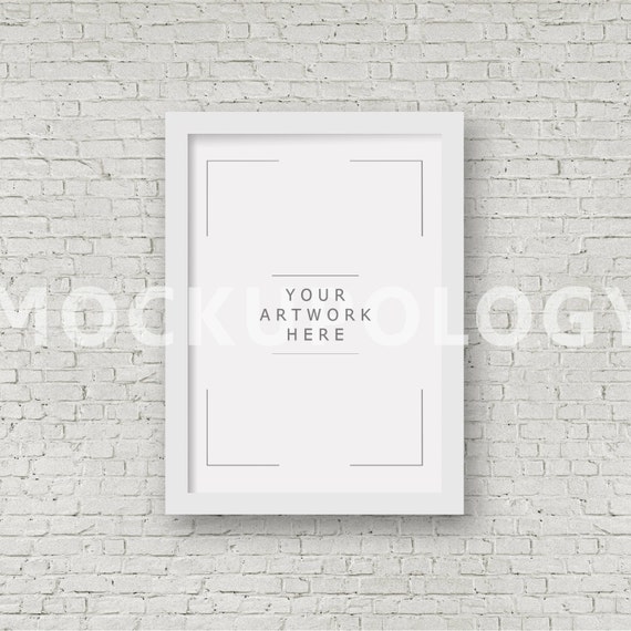 A4 A2 Vertical Digital White Frame Mockup Vintage Poster A4 A2 Vertical Digital White Frame Mockup Vintage Poster