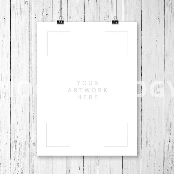 Download 9x12 Vertical Hanging Paper Mockup Frame Paper Clips Poster Logo Free Psd Mockups Update PSD Mockup Templates