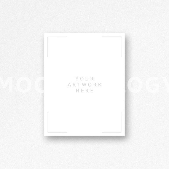 11x14 Vertical White Hanging Canvas Mockup Poster Mockup Stock