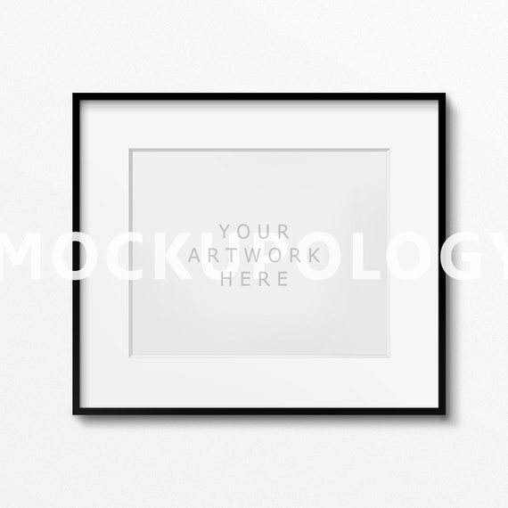 8x10 16x20 24x30 Horizontal Digital Clean Matted Black Frame