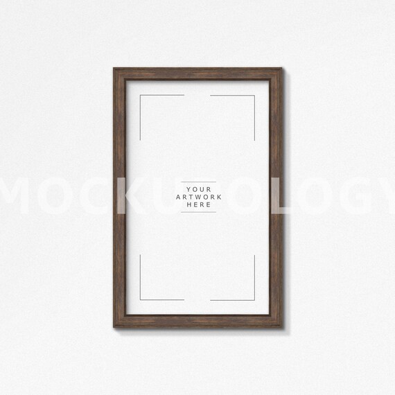 10x20 Vertical Digital File Dark Brown Reclaimed Barnwood Frame