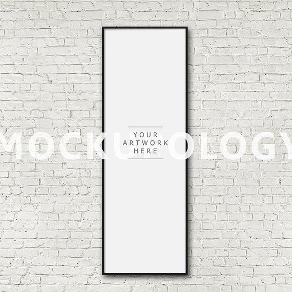 Download Free 12x36 Vertical Digital File Black Mockup For Digital ...