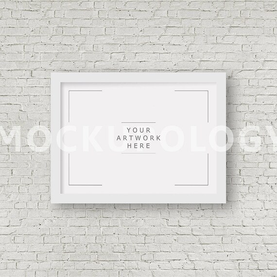 5x7 Horizontal Digital White Frame Mockup Styled Photography Poster
