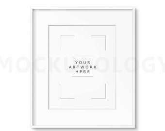 8x10 16x20 24x30 Vertical Digital White Frame Mockup White Etsy