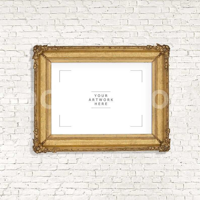 Download A4 A2 Horizontal DIGITAL Gold Frame Mockup Styled Photography | Etsy