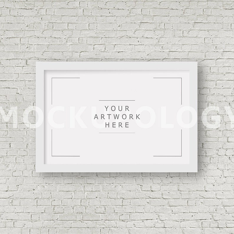 Download 11x17 Horizontal DIGITAL White Frame Mockup Styled | Etsy