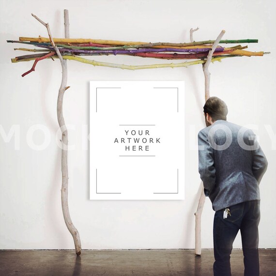 8x10 Vertical Hanging Paper Mockup Poster Mockup Framed Art Etsy