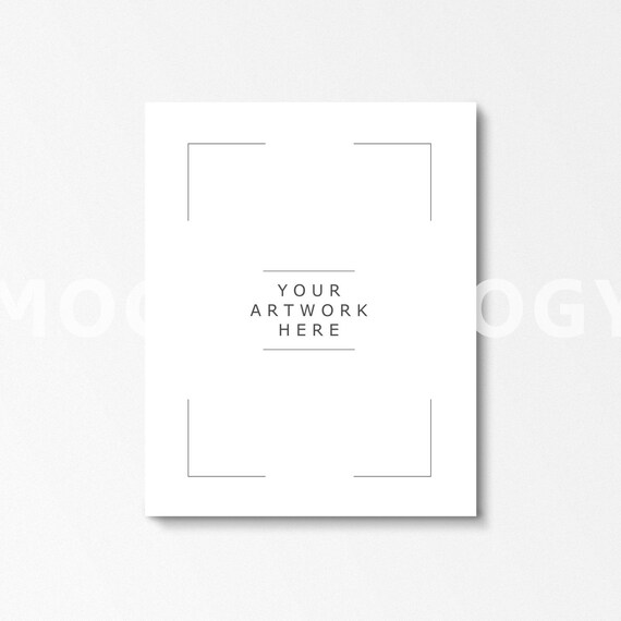 8x10 Vertical Blank White Hanging Paper Mockup Poster Mockup Etsy