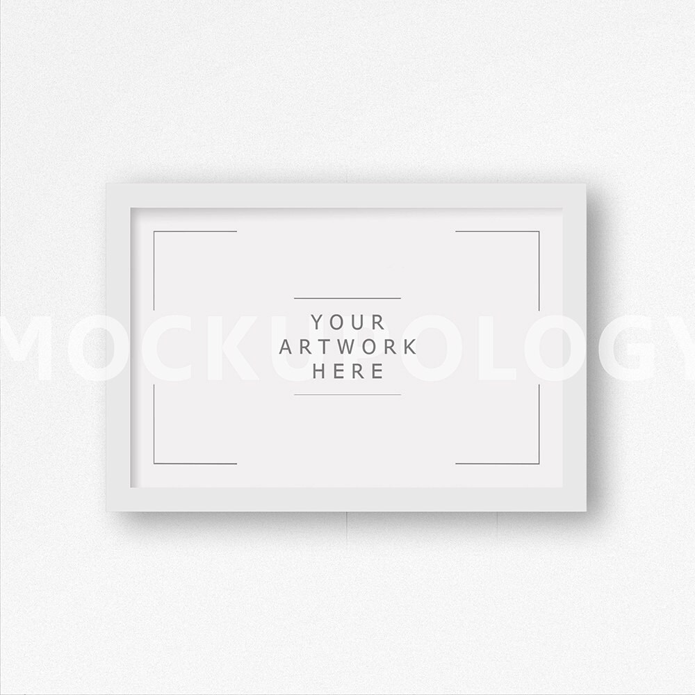Download 11x17 Horizontal DIGITAL White Frame on White Plain Wall ...
