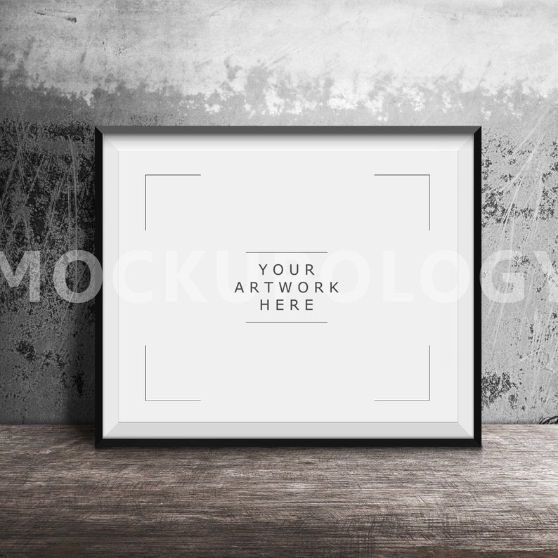 Download 8x10 16x20 24x30 Horizontal DIGITAL Black Frame Mockup ...