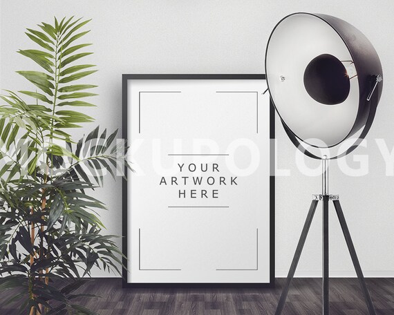 Vertical Black Frame Mockup Poster Mockup Styled Mockup Etsy