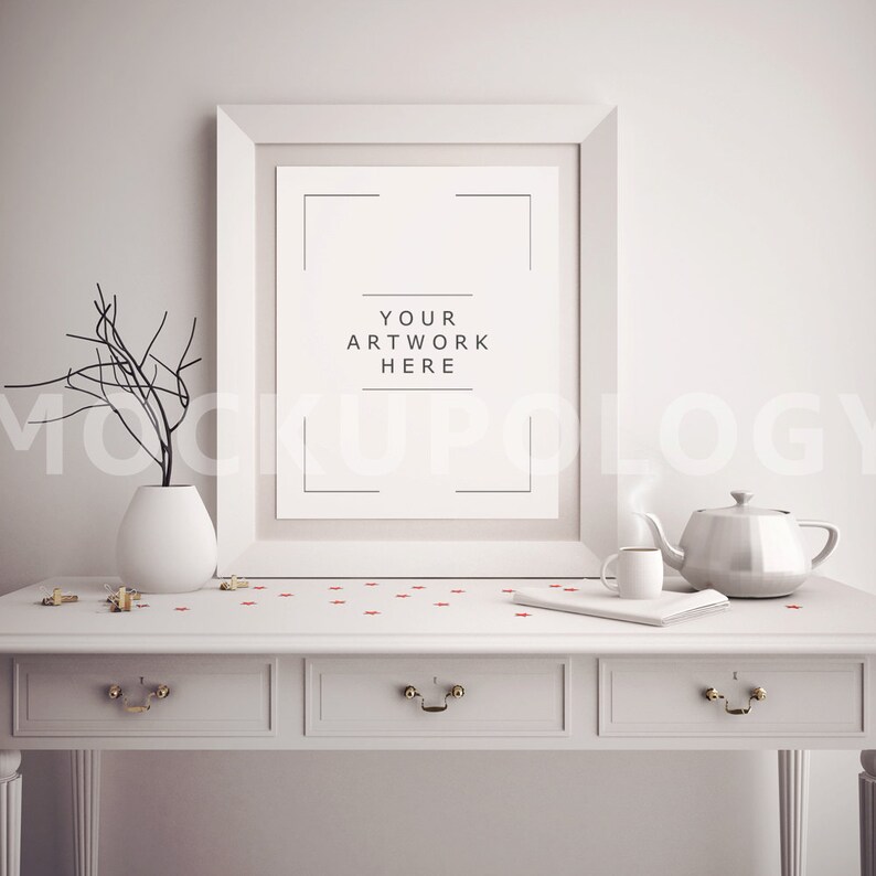 Download 8x10 Vertical White Digital Frame Mockup Poster Frame Mockup Etsy Yellowimages Mockups
