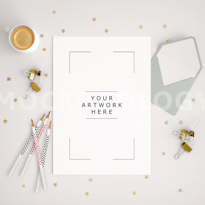 Download A3 Top View Vertical DIGITAL Mockup Desktop Paper Top Down ...