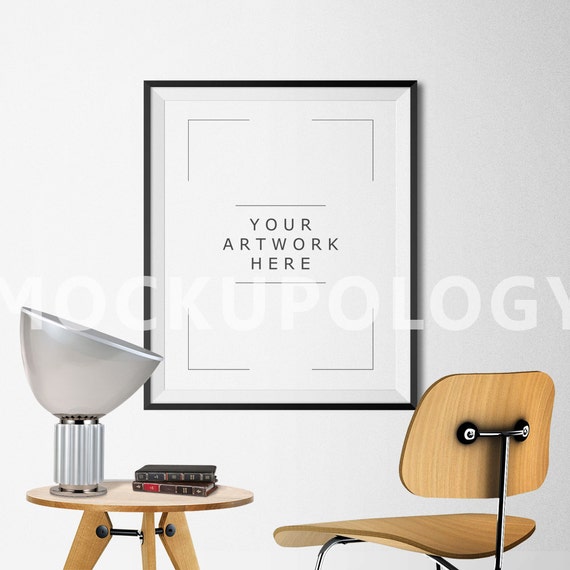8x10 Vertical Black Frame Mockup Poster Mockup Styled Etsy