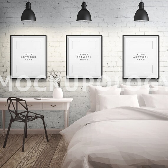 Three 8x10 Digital Vertical Black Frames Mockup Digital Etsy