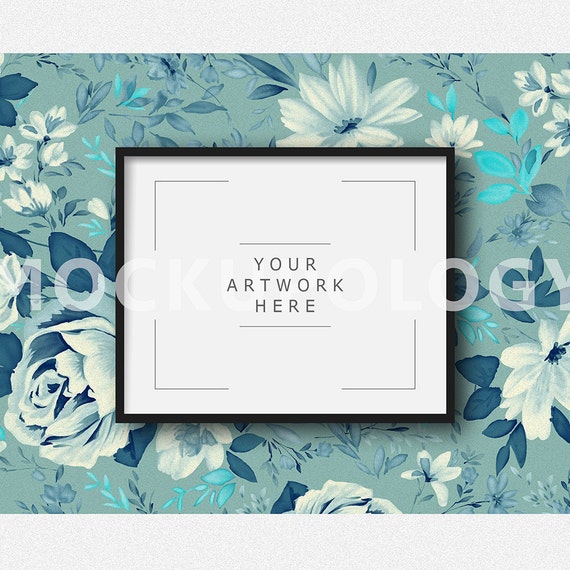 8x10 16x20 24x30 Horizontal Digital Black Frame Poster Mockup Etsy