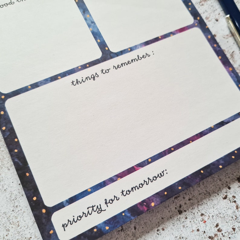 Night Thoughts Notepad A5 Mental Health and Gratitude Pad for Bedtime ...