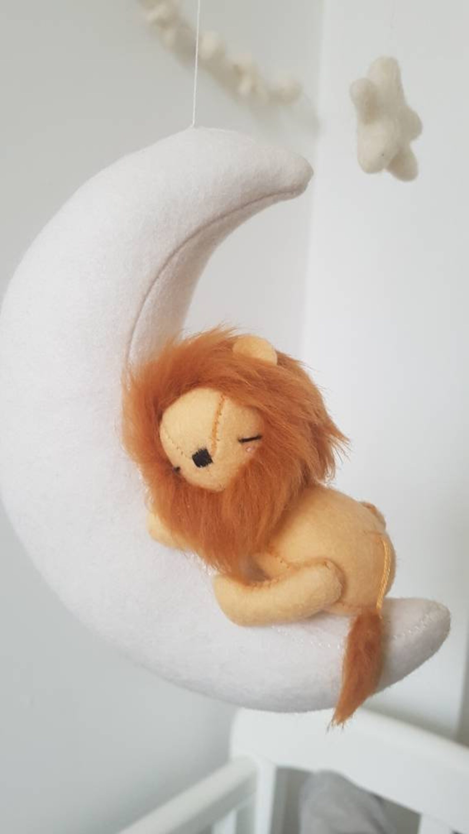 Sleepy Lion Baby Mobile Woodland Animal Cot Mobile Nursery Etsy