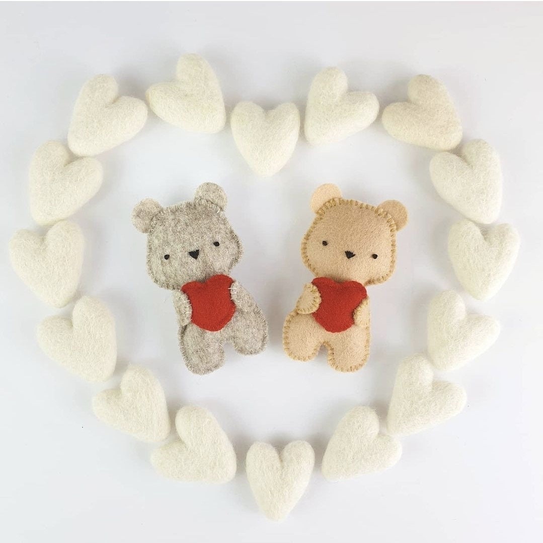 Valentine's Day Bears. Teddy Bear Pattern With a Heart. PDF Pattern ...