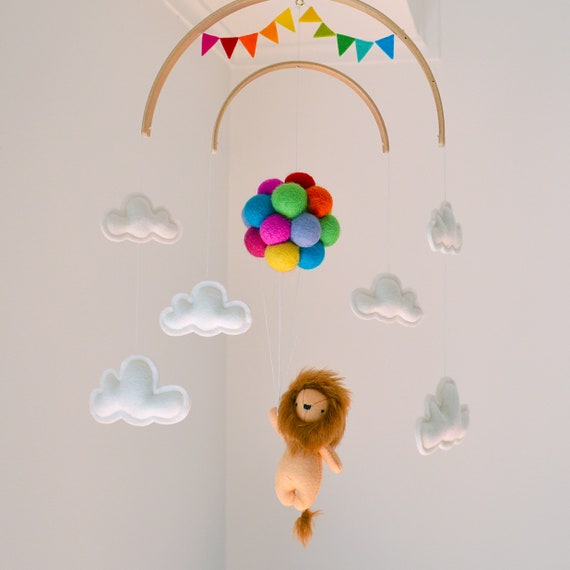 rainbow cot mobile