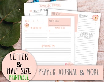 Bible Journaling Printable Gratitude Journal Prayer Filofax Insert Bible Printable A5 Planner Inserts Planner Inserts Kikki k inserts Bible