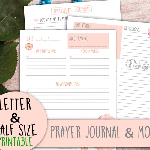 Bible Journaling Printable Gratitude Journal Prayer Filofax | Etsy