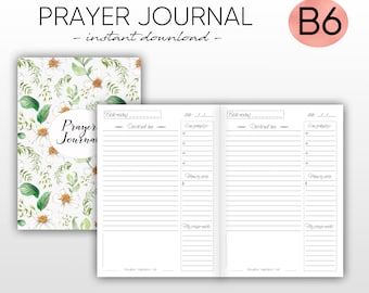 B6 inserts, B6 travelers notebook, B6 printable inserts, B6 planner, B6 cover, Midori inserts Midori travelers prayer journal prayer inserts