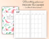 Cahier inserts, Cahier cover, Cahier travelers notebook, Cahier notebook, Cahier printable, Monthly planner monthly printable monthly insert