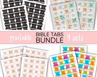 Printable Bible Tabs BUNDLE, Bible Tabs Catholic Bible Tabs Planner Tabs, Bible Journaling, Books of the Bible, Bible Study, Prayer Journal