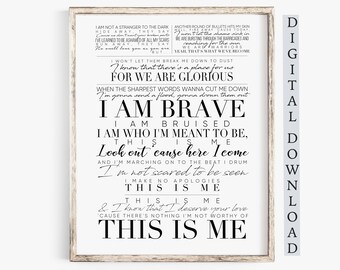 This Is Me Lyrics Etsy