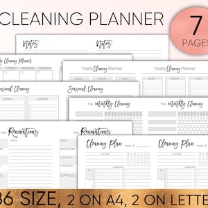 Household Planner Cleaning Schedule Cleaning Planner Cleaning Checklist, Midori Inserts, B6 Inserts, Planner Inserts, Habit Tracker Cleaning