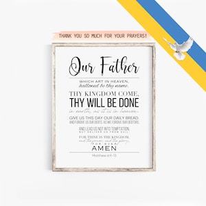 Printable Our Father Prayer, Matthew 6:9-13 Bible Verse Wall Art, The Lord’s Prayer, Christian Home Decor, Christian Gifts, DIGITAL DOWNLOAD