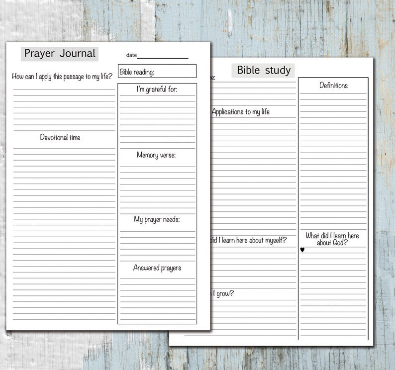 Prayer Journal Christian Planner Bible Study Gratitude Etsy