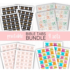 Printable Bible Tabs 4 Sets Tabs Catholic Bible Tabs, Planner Tabs Bible Journaling Bible Tabs Books of the Bible Bible Study Prayer Journal