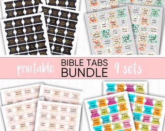 Printable Bible Tabs 4 Sets Tabs Catholic Bible Tabs, Planner Tabs Bible Journaling Bible Tabs Books of the Bible Bible Study Prayer Journal