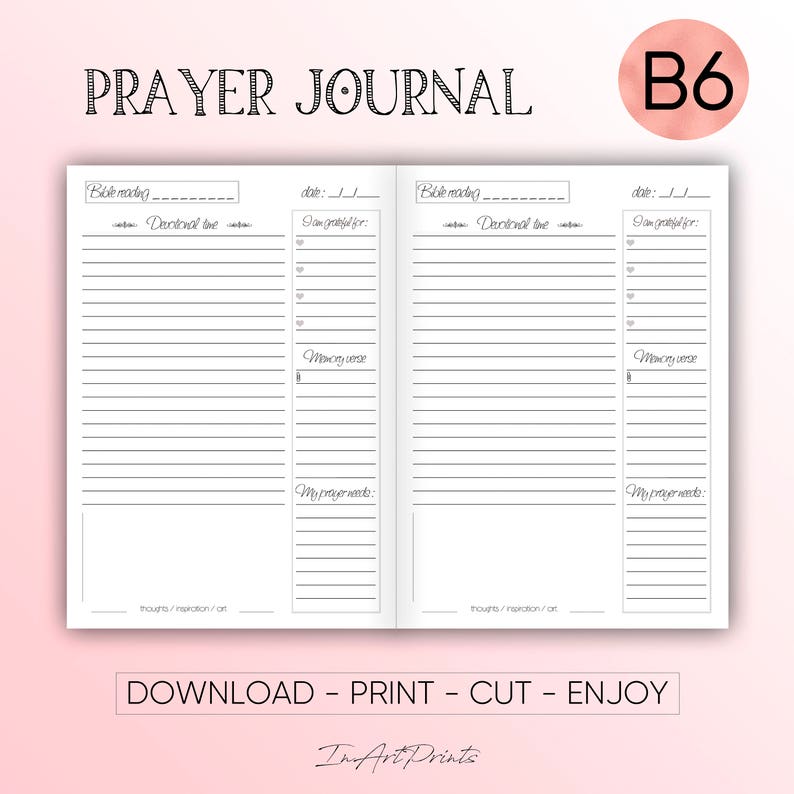 B6 Inserts B6 Travelers Notebook B6 Printable Inserts B6 - Etsy