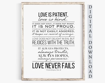 Love is Patient Printable | Etsy