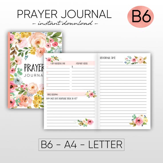 Prayer Journal Bible Journaling Bible Printable Gratitude | Etsy