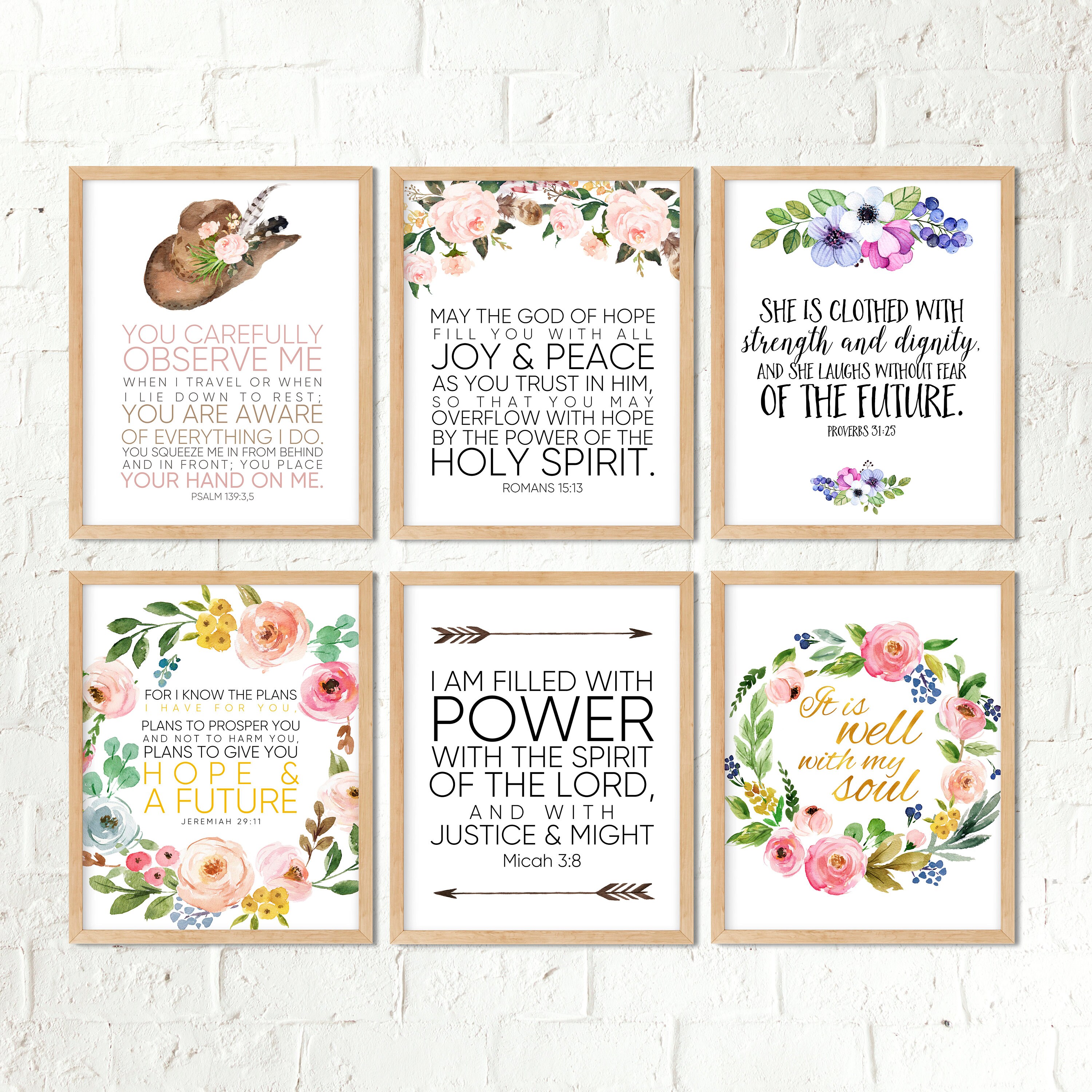 30 Bible Verse Printable Set Nursery Bible Quote Bundle Etsy