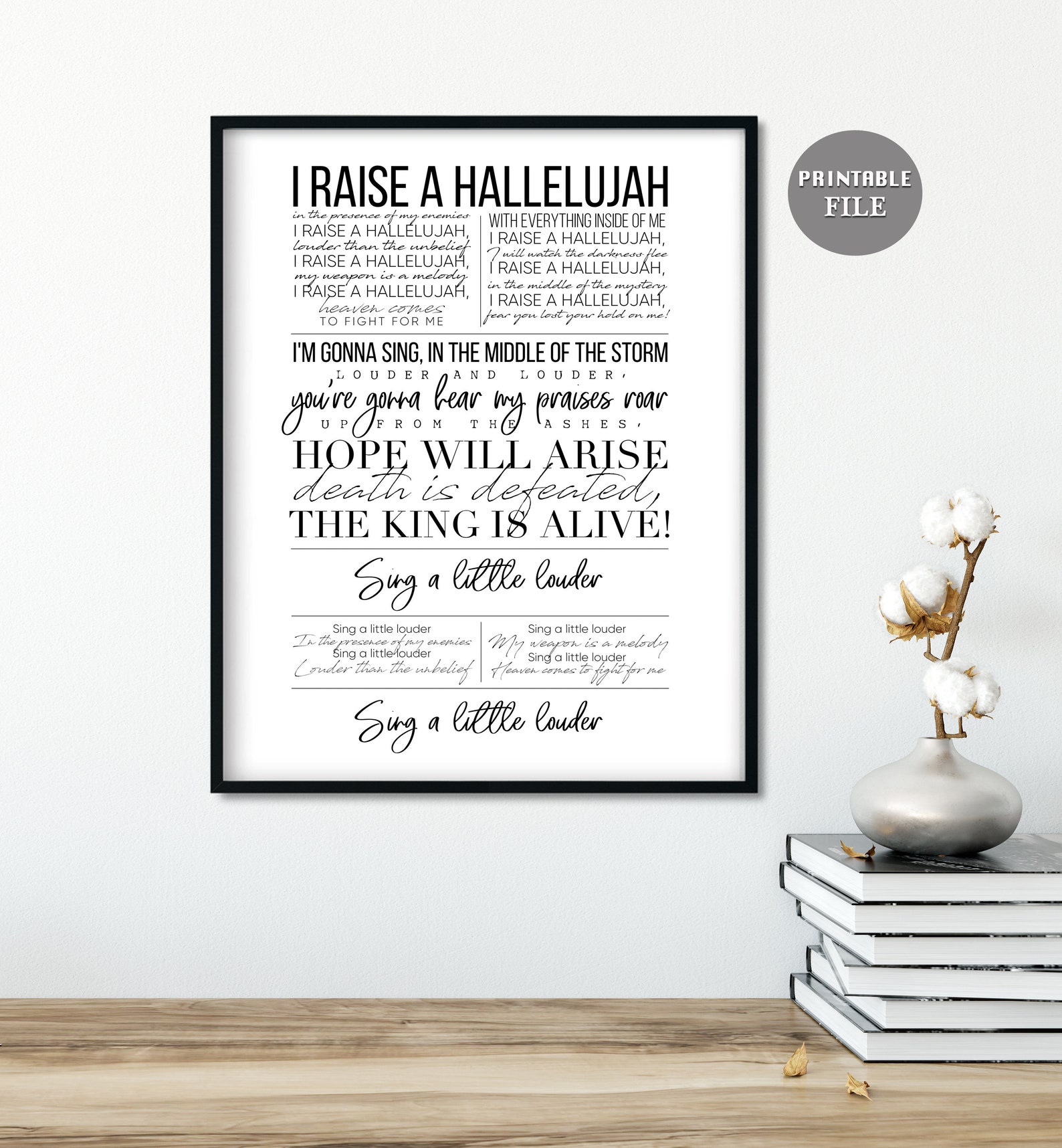 I Raise a Hallelujah Bethel Music Lyrics Worship song | Etsy