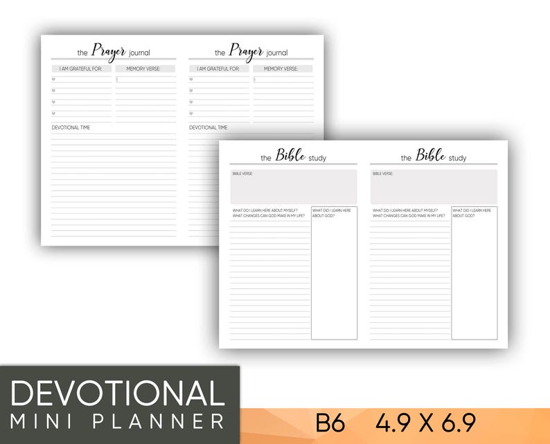 Prayer Journal Bible Printable B6 Inserts Midori Insert - Etsy