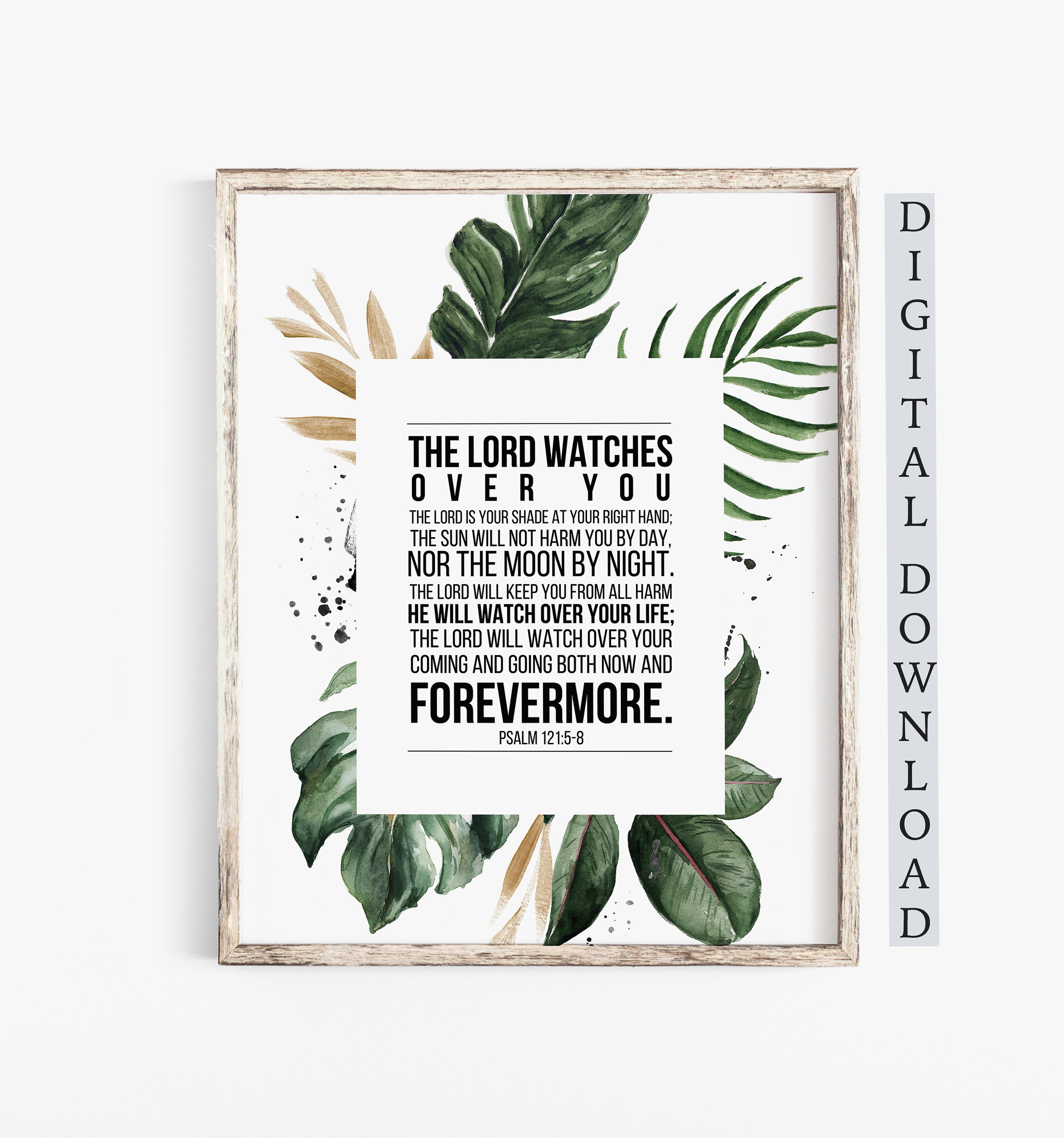 Psalm 121 Wall Art NIV Printable Bible Verse The Lord | Etsy