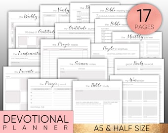 Printable Planner Inserts A5 Planner Inserts Bible Study Journal Christian Planner Filofax A5 Bible Printable Filofax Insert Prayer Gift Mom