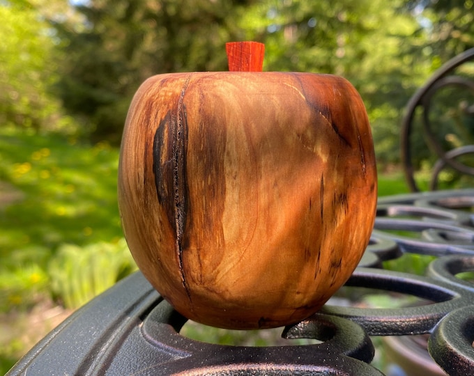 Ideal Gift for Teacher, Apple, Eternal Wooden Apple gift, Wood lathe Apple decoration, Table decoration, Made of Coti Birch